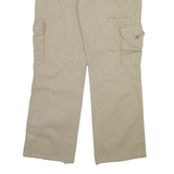 DICKIES Cargo Womens Trousers Beige Relaxed Straight W33 L29