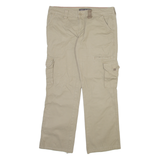 DICKIES Cargo Womens Trousers Beige Relaxed Straight W33 L29