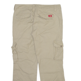 DICKIES Cargo Womens Trousers Beige Relaxed Straight W33 L29
