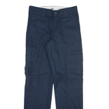 DICKIES Cargo Mens Trousers Blue Slim Straight W28 L32