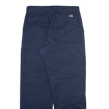 DICKIES Mens Trousers Blue Regular Straight W34 L32