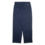 DICKIES Mens Trousers Blue Regular Straight W34 L32