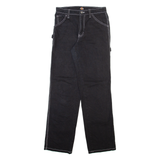 DICKIES Carpenter Womens Trousers Black Regular Straight W27 L30