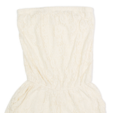 HOLLISTER Womens Playsuit Cream Wide-Leg Lace XS