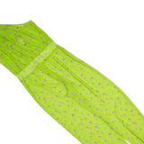 TED BAKER One Shoulder Sheer Flamingo Design Womens Jumpsuit Green Tapered M