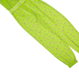 TED BAKER One Shoulder Sheer Flamingo Design Womens Jumpsuit Green Tapered M