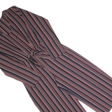 Womens Jumpsuit Black Striped 90s Wide-Leg S