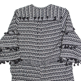 DODO BAROR Womens Playsuit Black Striped Wide-Leg L