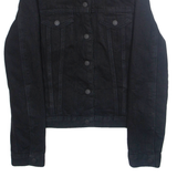 LEVI'S Womens Sherpa Lined Denim Jacket Black XS