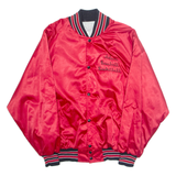HIGHLAND BULLDOGS Mens Varsity Jacket Red Nylon USA XL