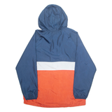 RUSSELL ATHLETIC Mens Rain Jacket Blue Nylon Hooded XL