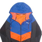 PUMA Mens Rain Jacket Black Hooded M