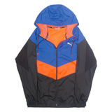 PUMA Mens Rain Jacket Black Hooded M