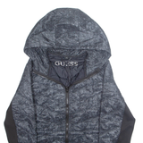 GUESS Womens Parka Coat Black Hooded L