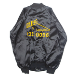 AMERICAS JACKETS Mens Varsity Jacket Black Nylon USA XS