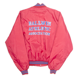 BIRDIE Mens Varsity Jacket Red Nylon USA 2XL