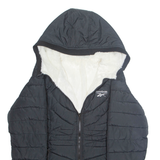 REEBOK Womens Parka Coat Black Hooded L