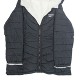 REEBOK Womens Parka Coat Black Hooded L