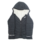 REEBOK Womens Parka Coat Black Hooded L