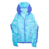 THE NORTH FACE Womens Rain Jacket Blue Nylon Hooded M