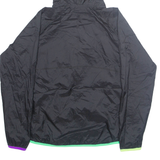 FILA Womens Rain Jacket Black Nylon Hooded L