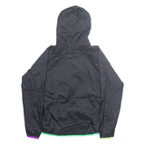 FILA Womens Rain Jacket Black Nylon Hooded L