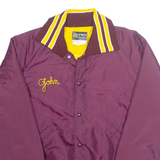BUTWIN Mens Varsity Jacket Purple Nylon USA XL