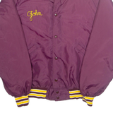 BUTWIN Mens Varsity Jacket Purple Nylon USA XL