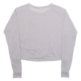 UNDER ARMOUR Cropped Womens T-Shirt Purple Long Sleeve XS