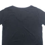 NIKE Just Do It Womens T-Shirt Black V-Neck XL