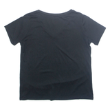 NIKE Just Do It Womens T-Shirt Black V-Neck XL