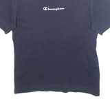 CHAMPION Cropped Womens T-Shirt Blue S