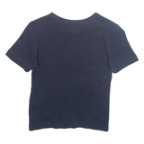 CHAMPION Cropped Womens T-Shirt Blue S