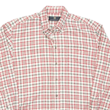 AUTHENTIC WEAR Mens Flannel Shirt Red Check Long Sleeve M