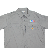 CARHARTT Mens Worker Shirt Grey 2XL