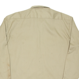 DICKIES Mens Worker Shirt Beige Long Sleeve XL