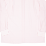 Womens Plain Shirt Pink Long Sleeve M