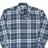 EXPLORER Mens Flannel Shirt Green Check Long Sleeve L