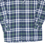 EXPLORER Mens Flannel Shirt Green Check Long Sleeve L