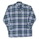 EXPLORER Mens Flannel Shirt Green Check Long Sleeve L
