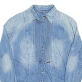 GUESS Womens Denim Shirt Blue Long Sleeve UK 8