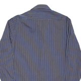 BOSS Mens Shirt Blue Striped Long Sleeve L