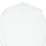 SUPER N STAR Mens Shirt White Striped Long Sleeve XL