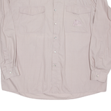 Mens Plain Shirt Purple Long Sleeve XL