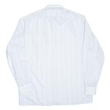 Mens Shirt Blue Striped Long Sleeve XL