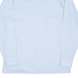 Mens Plain Shirt Blue Long Sleeve S