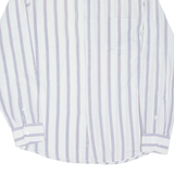 DKNY Mens Shirt Blue Striped Long Sleeve S