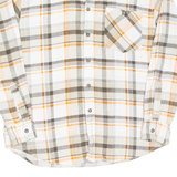 OKAY Mens Flannel Shirt Orange Check Long Sleeve S