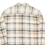 OKAY Mens Flannel Shirt Orange Check Long Sleeve S