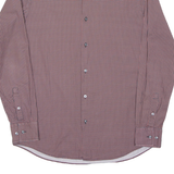 BOSS Slim Fit Mens Shirt Red Spotted Long Sleeve M